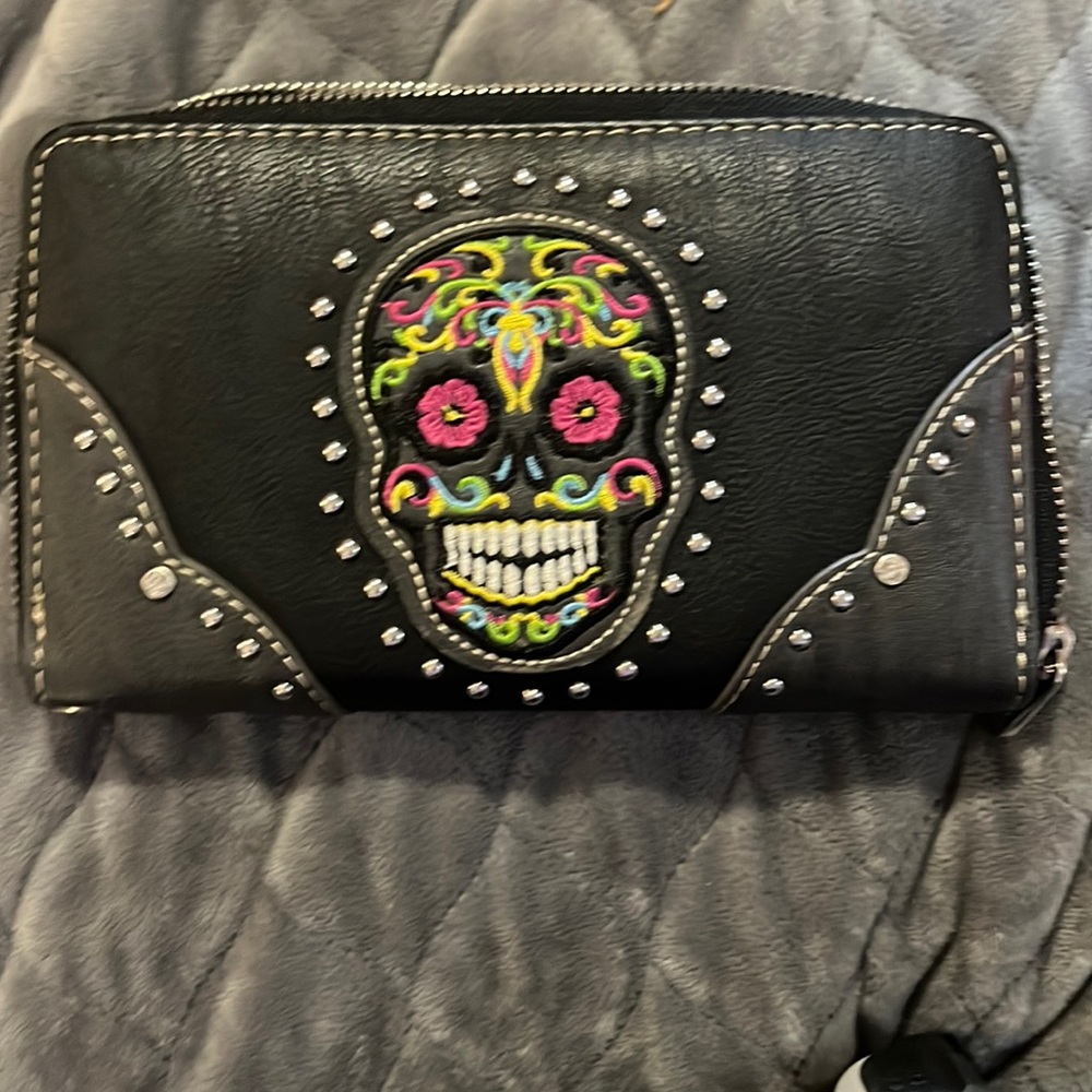 Montana west sugar skull wallet